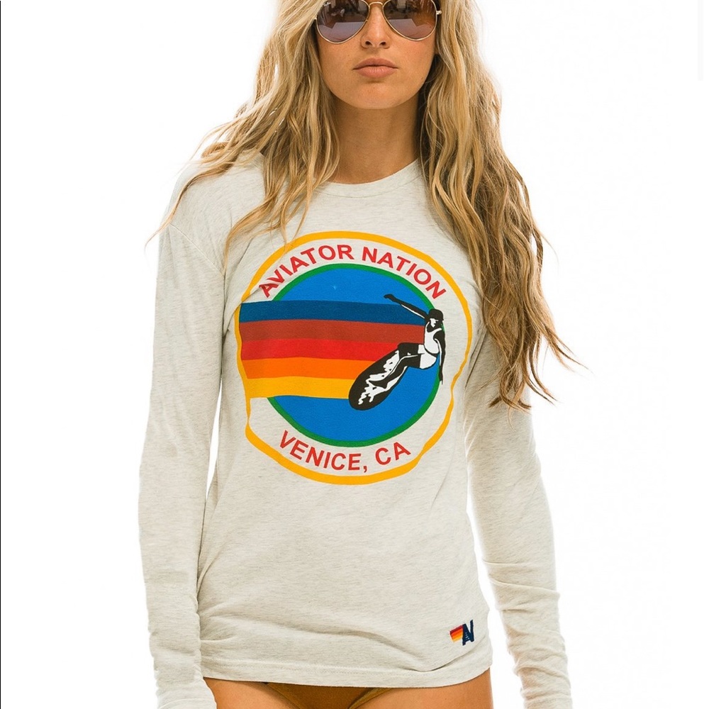 NWT NO LONGER AVAILABLE ONLINE Aviator Nation XS long sleeve